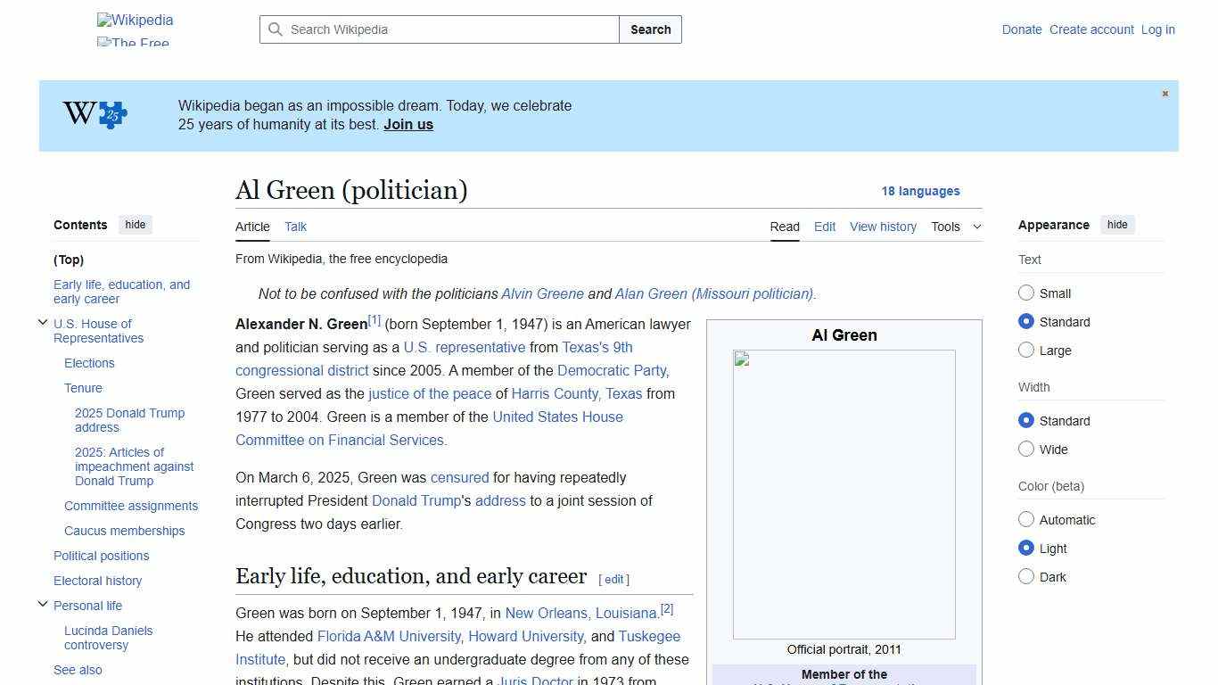 Al Green (politician) - Wikipedia